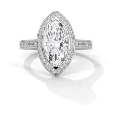 Elira Marquise Halo Ring