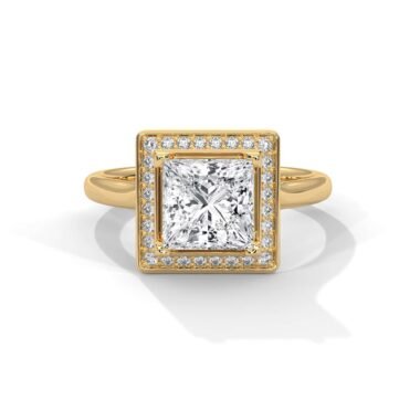 Princess Cut 2 Carat Halo Ring