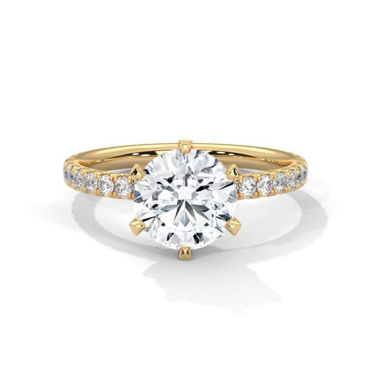 Celeste Crown Solitaire Ring