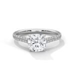 Aurora Cushion Solitaire Ring