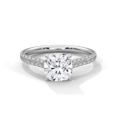 Aurora Cushion Solitaire Ring