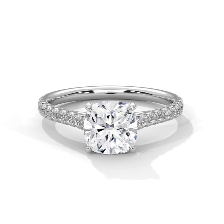 Aurora Cushion Solitaire Ring