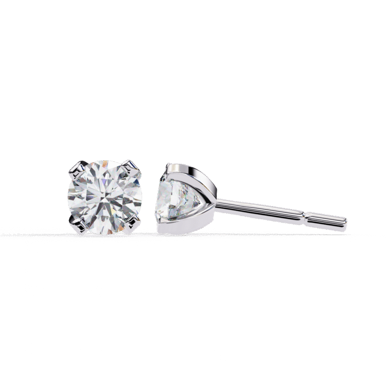 Classic Round Diamond Stud Earrings