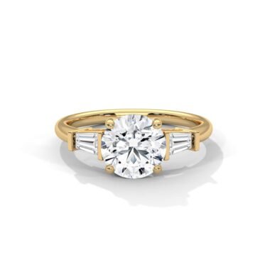 lara Tapered Baguette Solitaire Ring